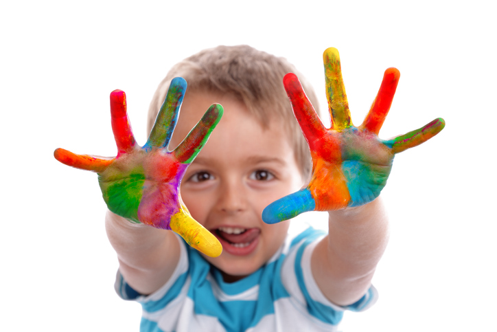 Pintura de dedos para que los bebés jueguen y aprendan